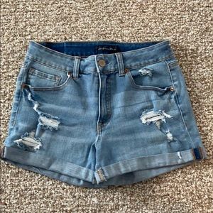 Aero Flex Effect - High Waisted Denim Shorts